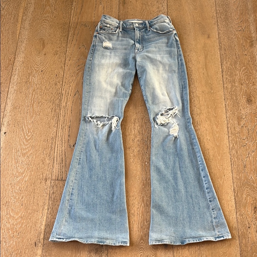 Women's Distressed Flare Jeans